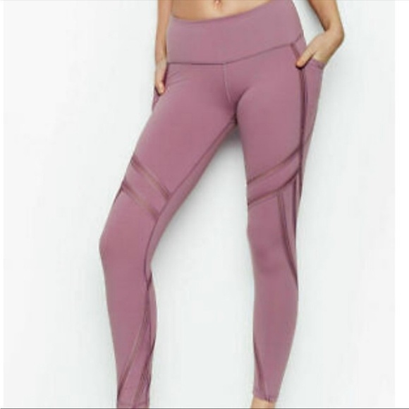VICTORIA’S Secret Knockout Leggings Women’s XS purple pink with cutouts - Picture 1 of 7